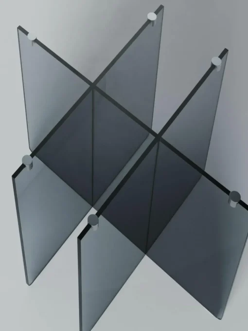 Ronde glazen eettafel Anouk, Ø 120 cm