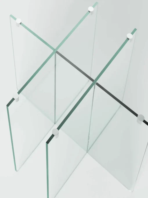 Ronde glazen eettafel Anouk, Ø 120 cm