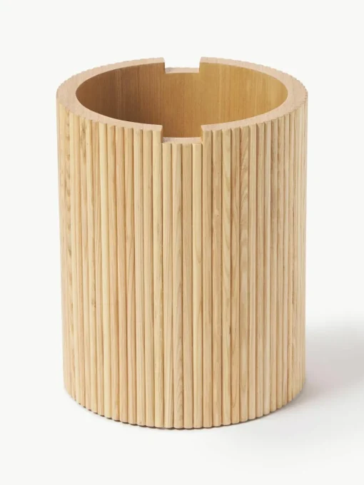 Ronde houten bijzettafel Nele met opbergruimte