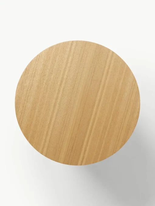 Ronde houten bijzettafel Nele met opbergruimte