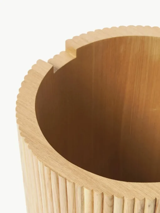 Ronde houten bijzettafel Nele met opbergruimte