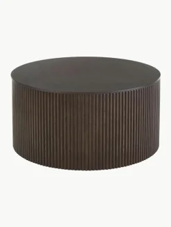 Ronde houten salontafel Nele met opbergruimte