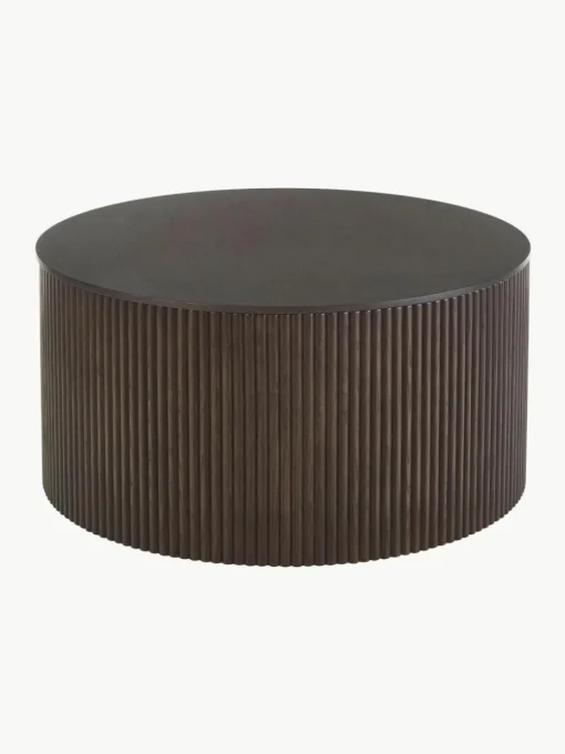 Ronde houten salontafel Nele met opbergruimte