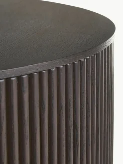Ronde houten salontafel Nele met opbergruimte