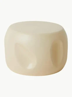 Ronde keramische bijzettafel Currents, handgemaakt