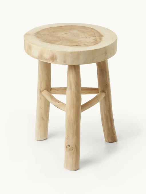 Ronde kruk Beachside uit Mungur hout
