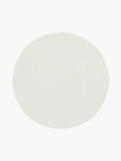 Ronde kunstleren placemats Pik, 2 stuks