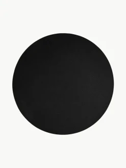 Ronde kunstleren placemats Pik, 2 stuks