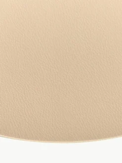 Ronde kunstleren placemats Pik, 2 stuks