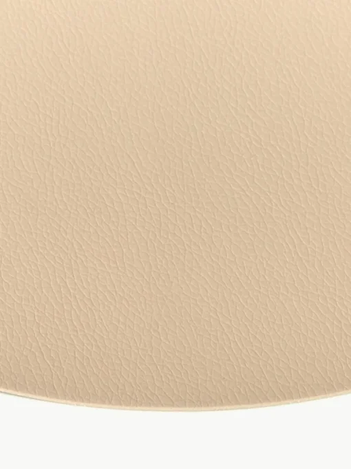 Ronde kunstleren placemats Pik, 2 stuks