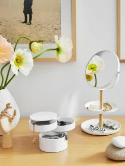 Ronde make-up spiegel Tosca met plateaus en vergroting