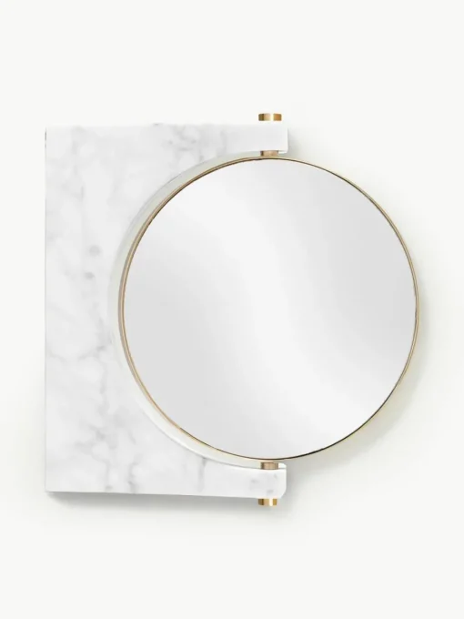 Ronde -make-up wandspiegel Pepe van marmer