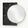 Ronde -make-up wandspiegel Pepe van marmer