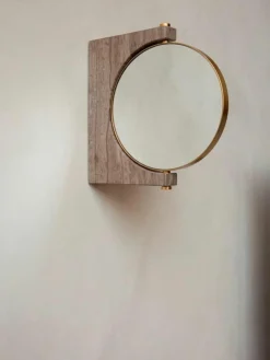 Ronde -make-up wandspiegel Pepe van marmer