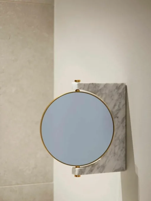 Ronde -make-up wandspiegel Pepe van marmer