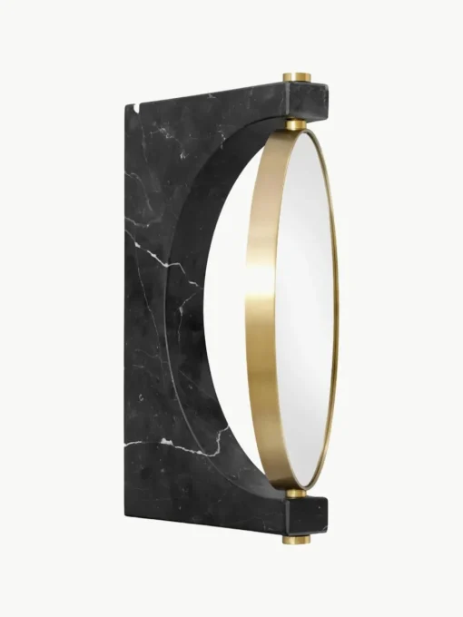 Ronde -make-up wandspiegel Pepe van marmer