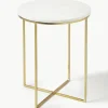 Ronde marmeren bijzettafel Alys