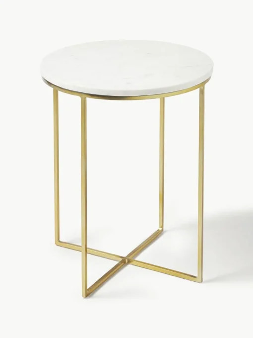 Ronde marmeren bijzettafel Alys
