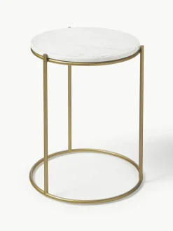 Ronde marmeren bijzettafel Ella