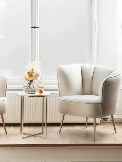 Ronde marmeren bijzettafel Alys