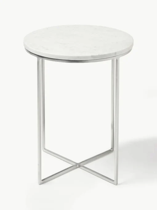 Ronde marmeren bijzettafel Alys