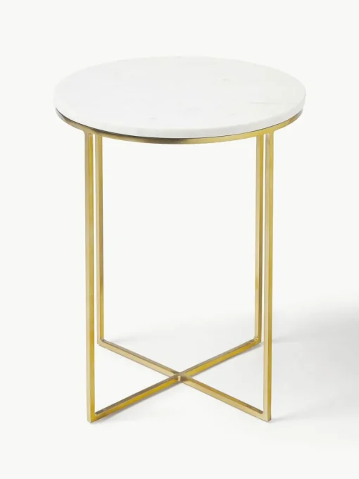 Ronde marmeren bijzettafel Alys