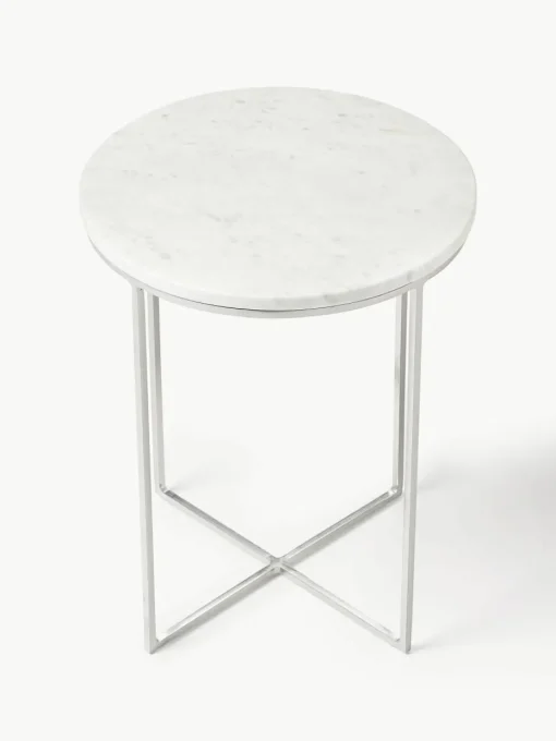 Ronde marmeren bijzettafel Alys