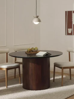 Ronde marmeren eettafel Abby, Ø 120 cm