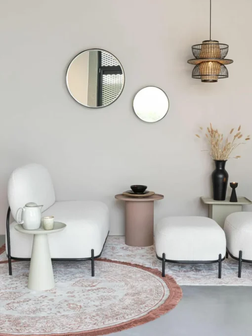 Ronde metalen bijzettafel Sverre