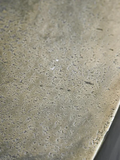 Ronde metalen bijzettafel Rota met antieke afwerking