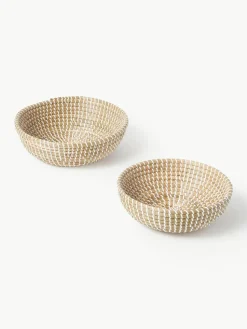 Ronde opbergmanden Aleya uit Seegrass, set van 2