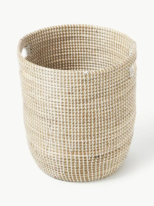Ronde opbergmanden Aleya van zeegras, set van 2