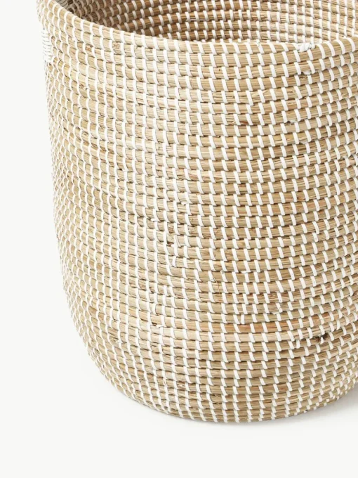 Ronde opbergmanden Aleya van zeegras, set van 2