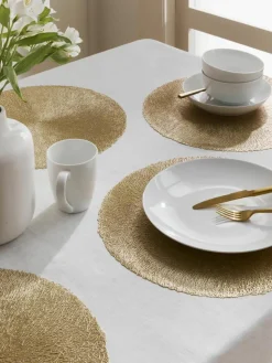 Ronde placemats Linda, 6 stuks