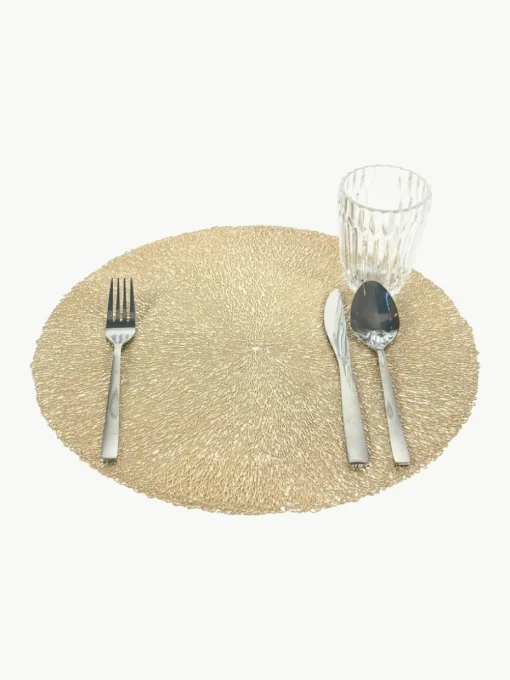 Ronde placemats Linda, 6 stuks
