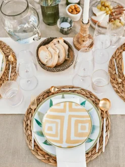 Ronde placemats Wanda van waterhyacint, 4 stuks