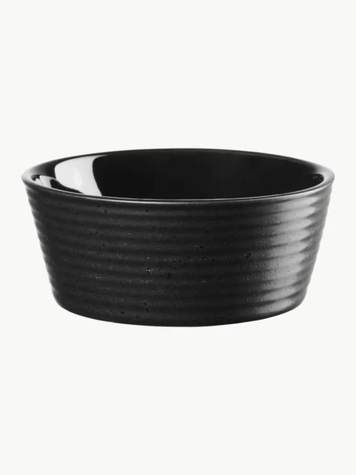 Ronde porseleinen ovenschalen Miniu, 4 stuks
