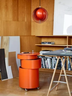 Ronde rolcontainer Barboy, design Verner Panton