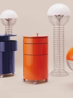 Ronde rolcontainer Barboy, design Verner Panton