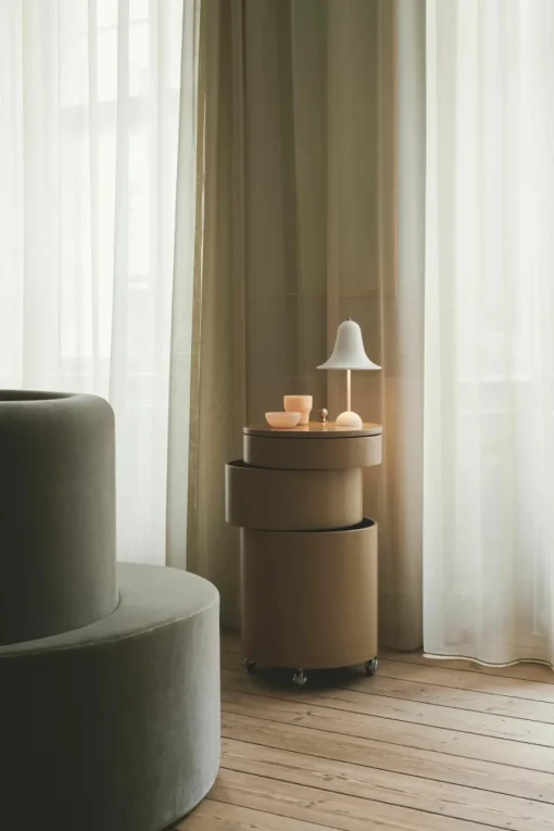 Ronde rolcontainer Barboy, design Verner Panton