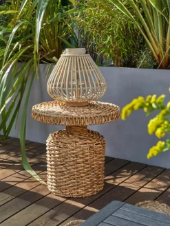 Ronde rotan bijzettafel Camo