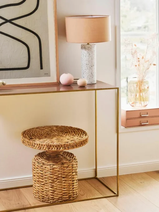 Ronde rotan bijzettafel Camo