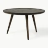 Ronde salontafel Accent van eikenhout, handgemaakt