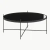 Ronde salontafel Cupid met afneembare glazen tafelblad