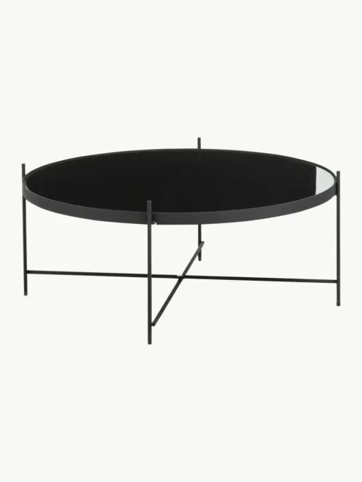 Ronde salontafel Cupid met afneembare glazen tafelblad
