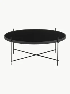 Ronde salontafel Cupid met afneembare glazen tafelblad