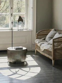 Ronde salontafel Rota met antieke afwerking