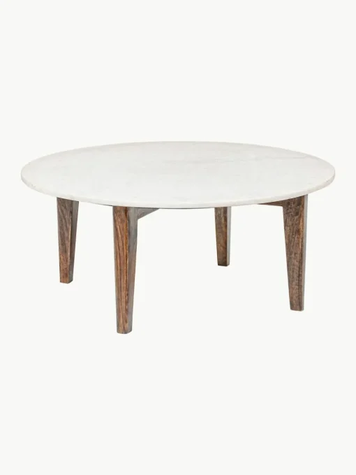 Ronde salontafel Sylvester met marmeren blad