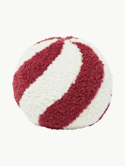 Ronde teddy stoffen decoratief kussen Dotty