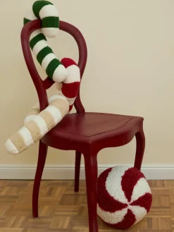 Ronde teddy stoffen decoratief kussen Dotty